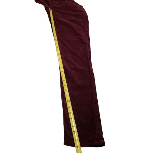 AG Adriano Goldschmied the Stilt Cigarette Leg Skinny Pants 28R Burgundy Stretch - Picture 4 of 11